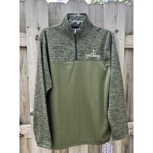 Embroidered 1/4 Zip Green Sweatshirt By Basix Of America XXL Savannah, Georgia